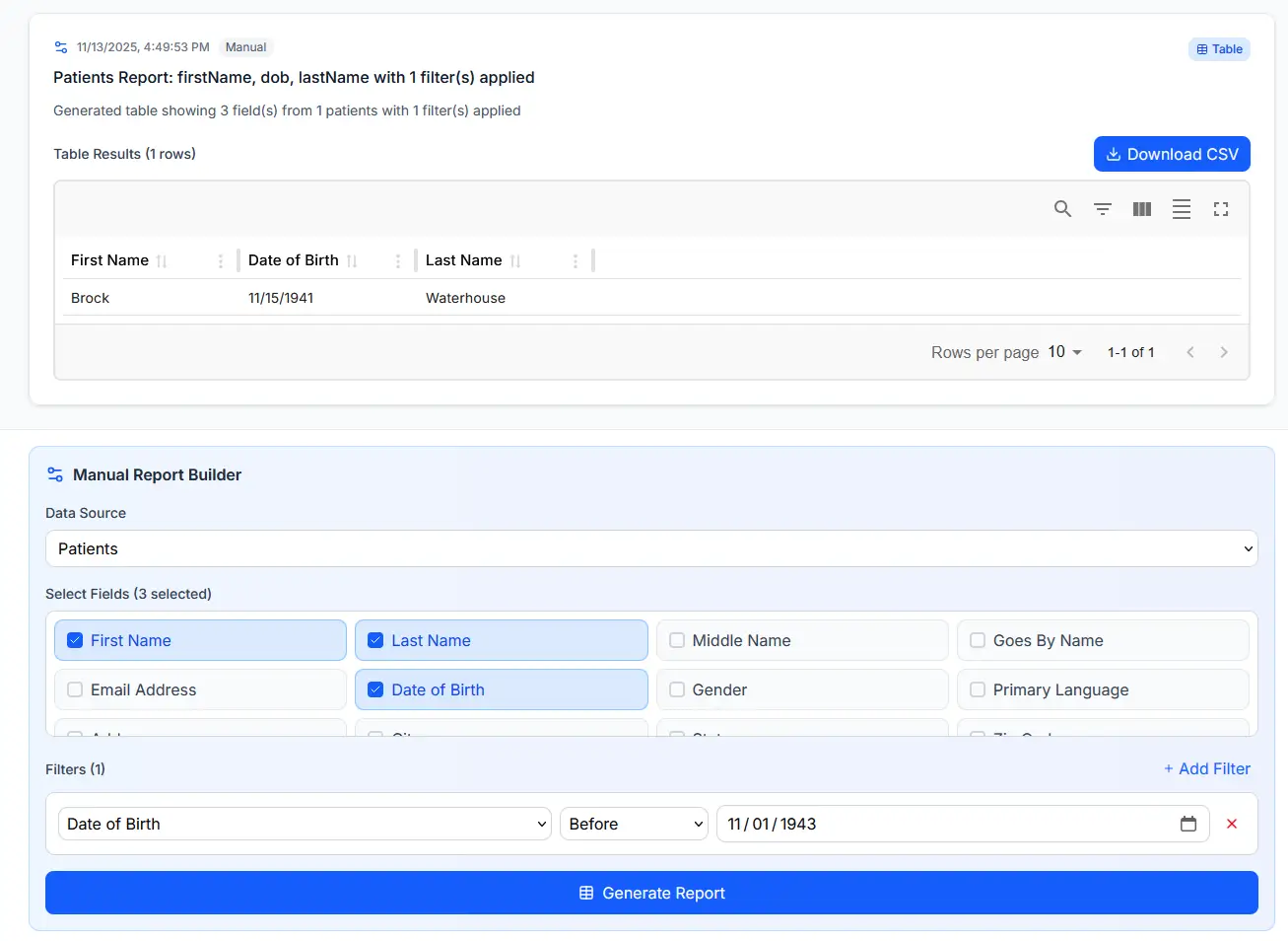 Reports & Analytics - additional view