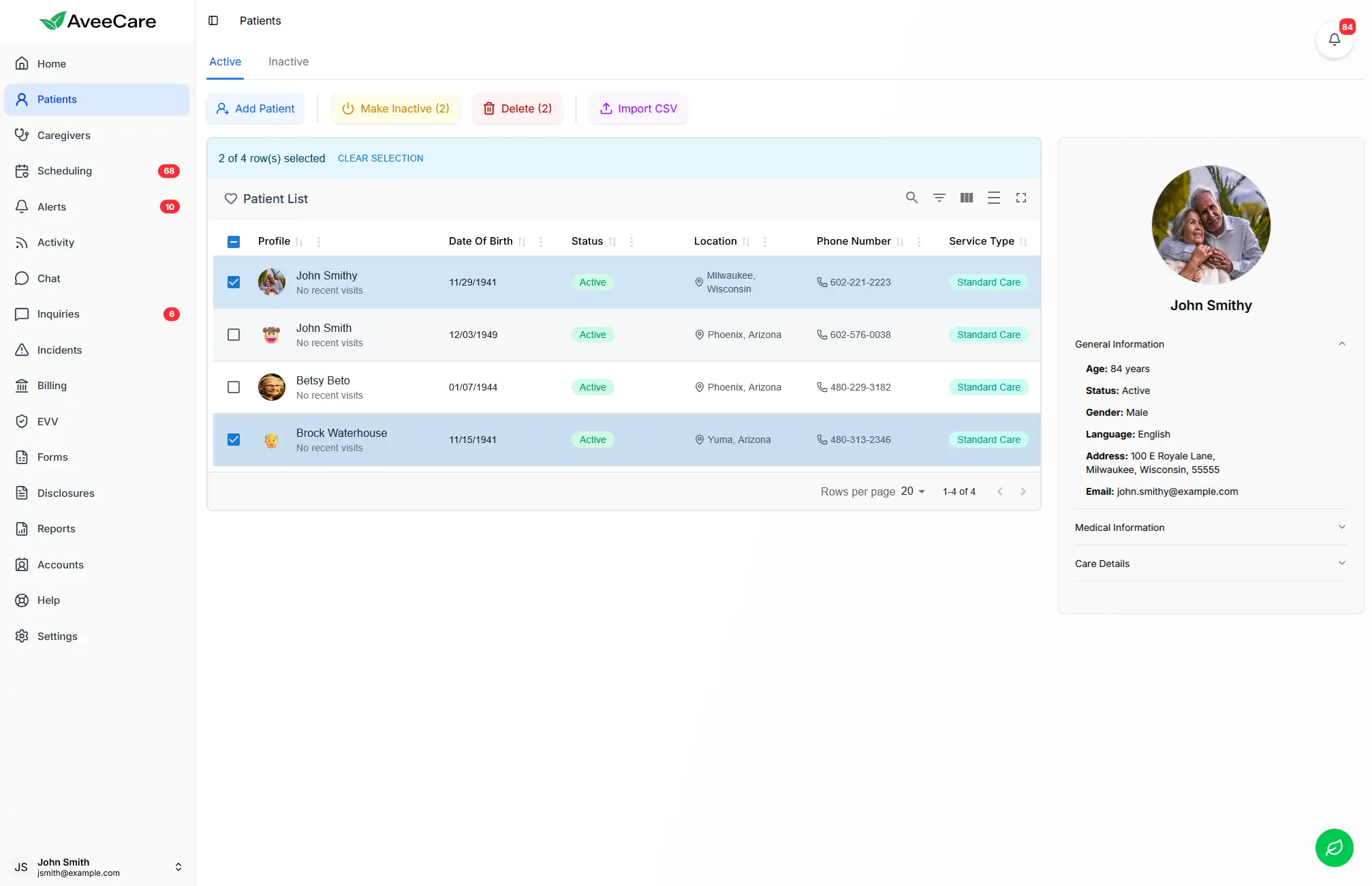 AveeCare patient management for Virginia home care agencies