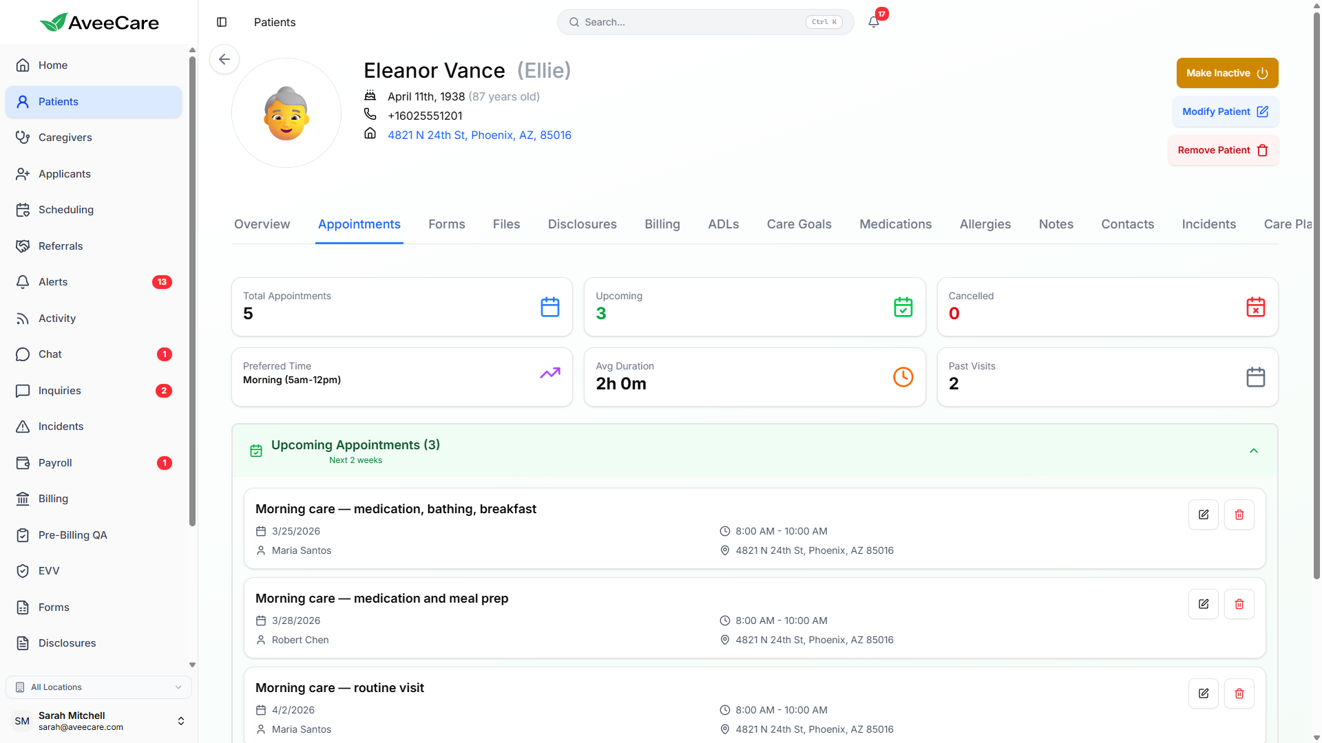 Patient Appointments with Auto-Billing